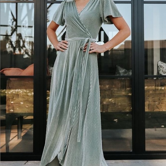 Baltic Born Sage Green Maxi Dress - Picture 1 of 5
